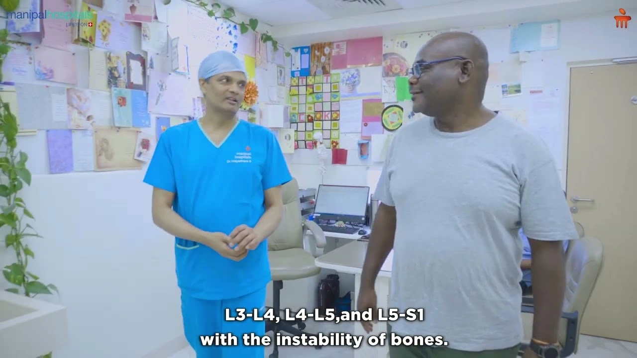 Mr. David's Spondylolisthesis gets fixed. | Dr. S. Vidyadhara | Manipal Hospitals Old Airport Road